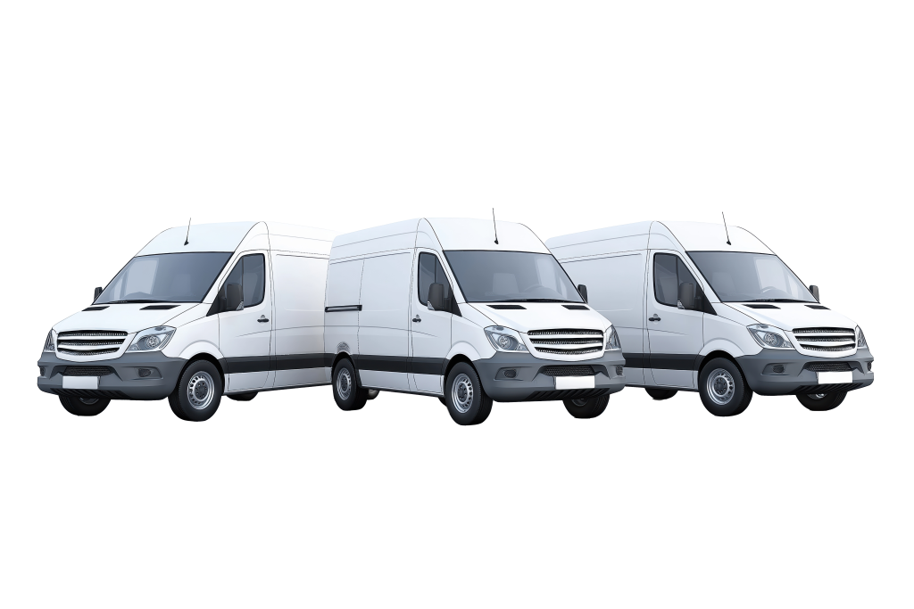 Commercial fleet vehicles lined up—Speedy Glass provides scalable auto glass solutions for businesses of all sizes
