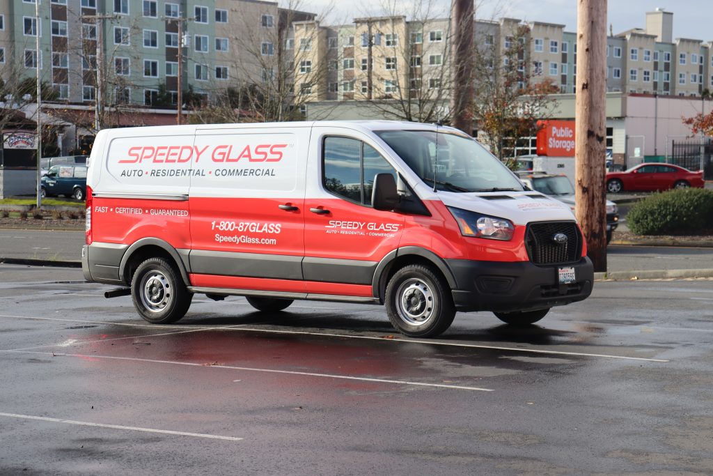 Speedy Glass mobile service van—bringing expert windshield repair and replacement directly to you