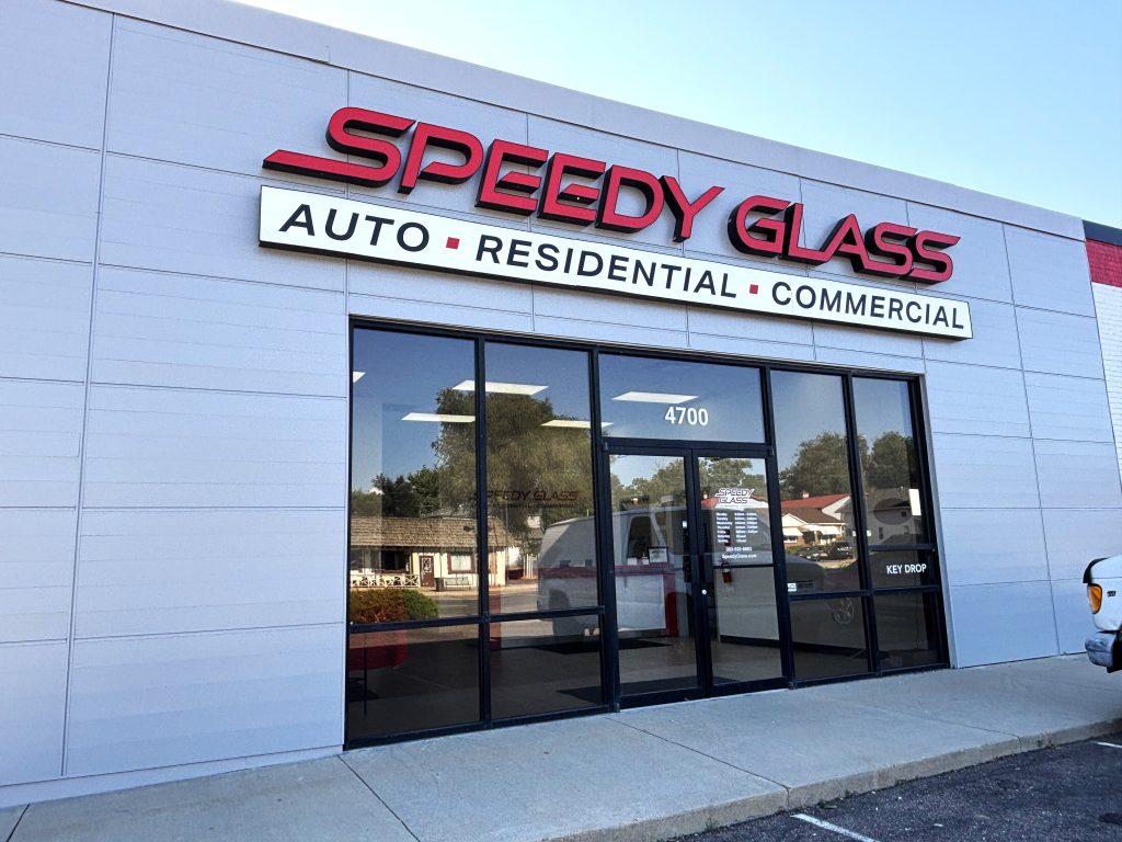 Pristine store front of Speedy Glass USA.